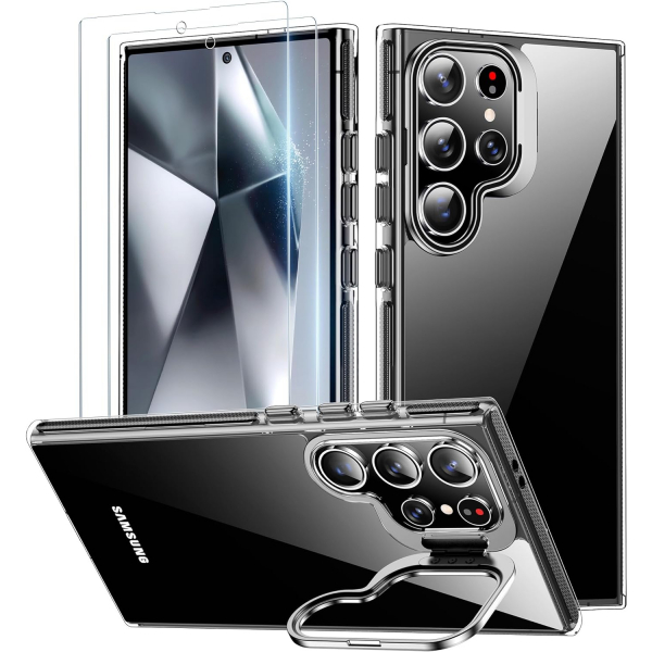 Temdan Samsung Galaxy S24 Ultra Klf -Clear Black