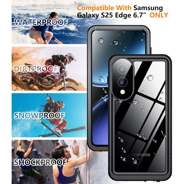 Temdan Samsung Galaxy S25 Edge Su Geirmez Klf 