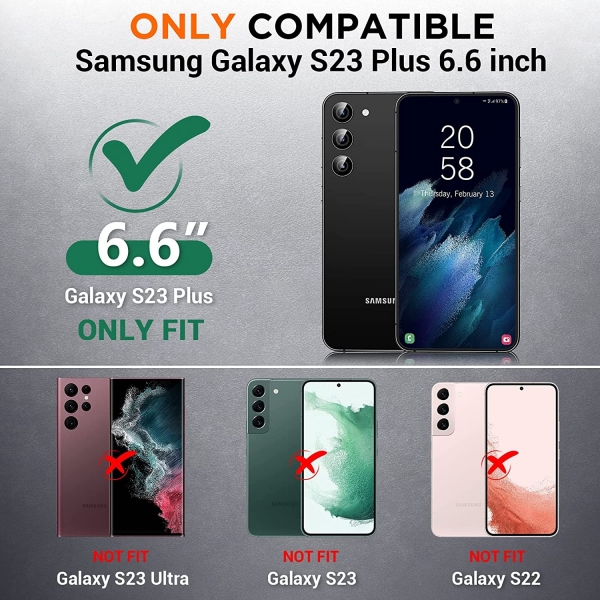 Temdan Tam Korumal Samsung Galaxy S23 Plus Klf (MIL-STD-810G)