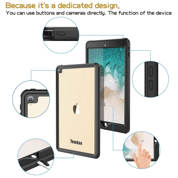 Temdan iPad Pro Su Ge�irmez K�l�f (10.5 in�) (MIL-STD-810G)