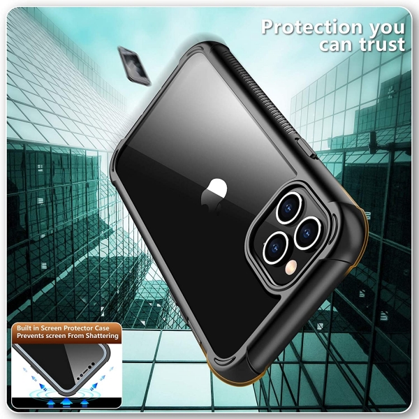  Temdan iPhone 12 Bumper Klf -Black