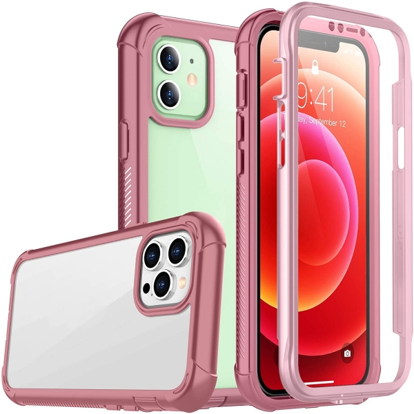  Temdan iPhone 12 Bumper Klf -Pink