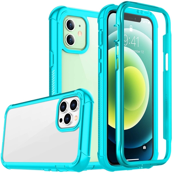  Temdan iPhone 12 Bumper Klf -Teal