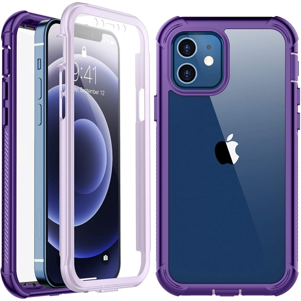 Temdan iPhone 12 Mini Bumper Klf -Purple