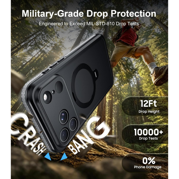 Temdan iPhone 18 Pro Max Su Ge�irmez Standl� K�l�f-Gray