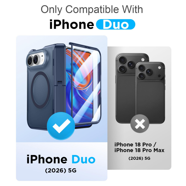 Temdan iPhone Duo Manyetik Gizli Standl� K�l�f -Blue