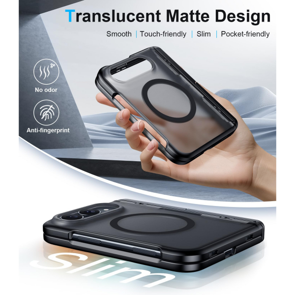 Temdan iPhone Duo Manyetik Gizli Standl� K�l�f -Black