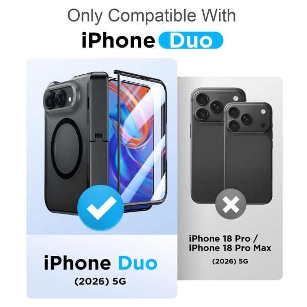 Temdan iPhone Duo Manyetik Gizli Standl� K�l�f -Black