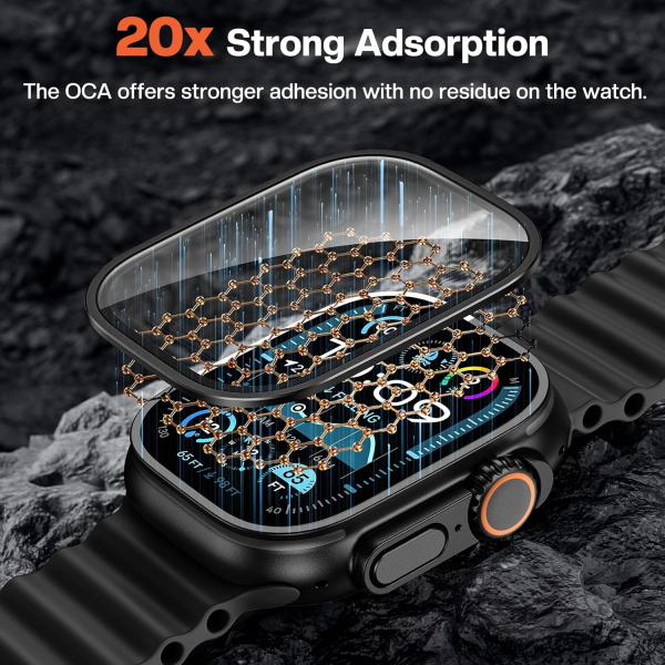 Tensea Apple Watch Ultra 3 Ekran Koruyucu (2 Adet)-Black