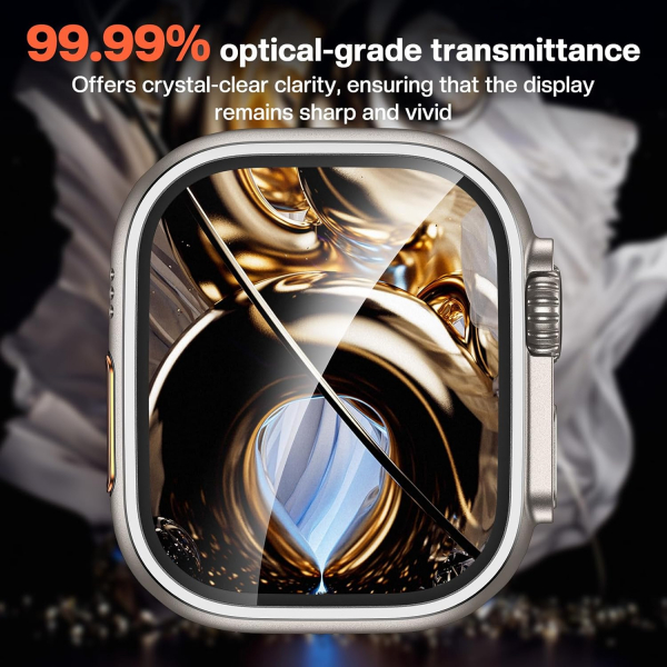 Tensea Apple Watch Ultra 3 Ekran Koruyucu (2 Adet)-Titanium