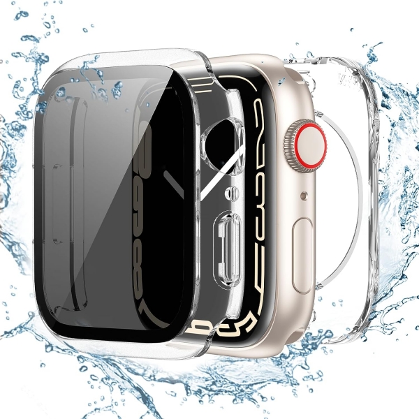 Tensea Apple Watch 9/8/7 Uyumlu Bumper Klf (41mm)-Clear