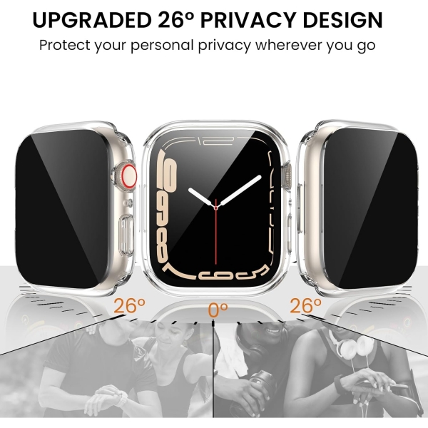 Tensea Apple Watch 9/8/7 Uyumlu Bumper Klf (45mm)-Clear