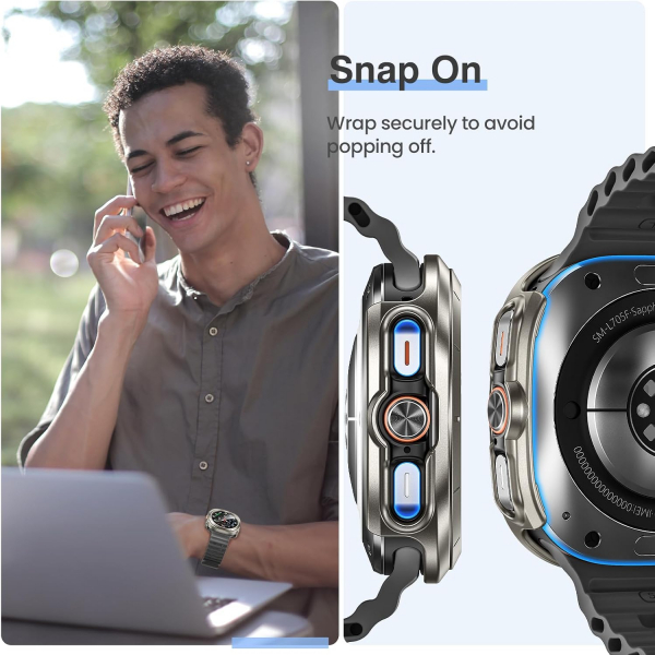 Tensea Bumper Galaxy Watch Ultra 47mm Bumper K�l�f-Titanium