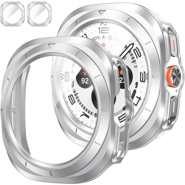 Tensea Bumper Galaxy Watch Ultra 47mm Bumper K�l�f-Silver