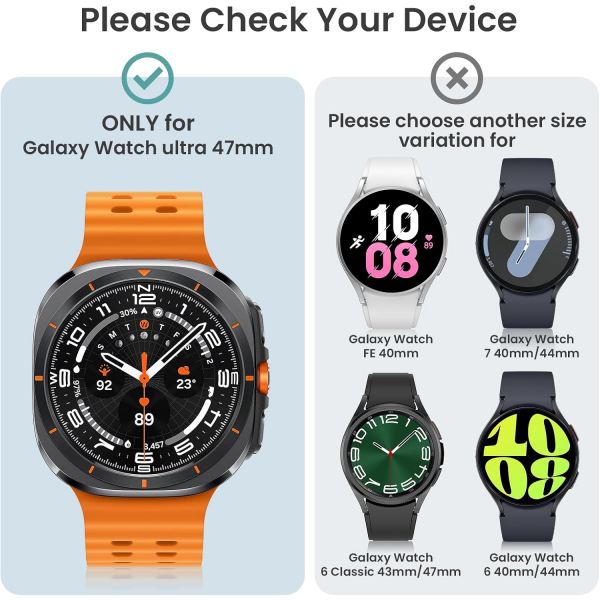 Tensea Bumper Galaxy Watch Ultra 47mm Bumper K�l�f-Silver