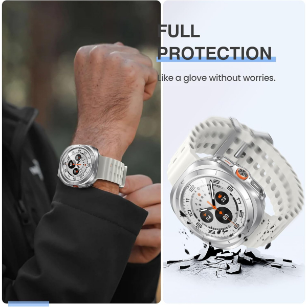 Tensea Bumper Galaxy Watch Ultra 47mm Bumper K�l�f-Silver