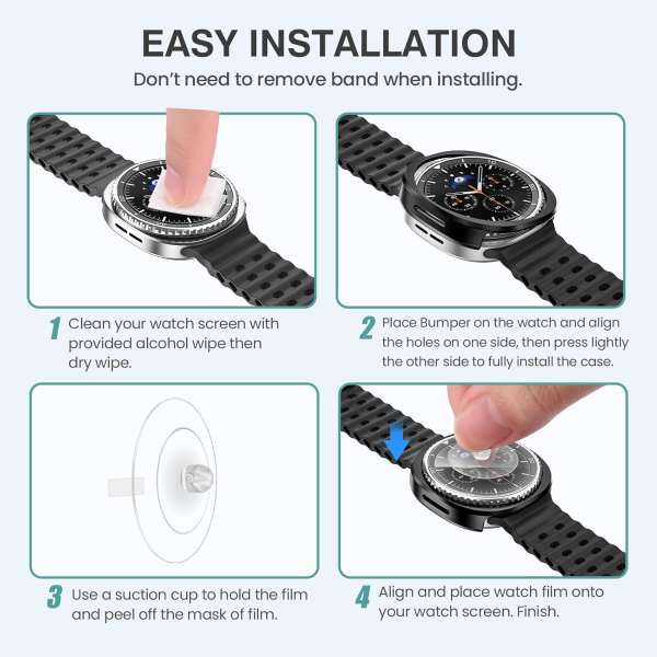 Tensea Galaxy Watch 8 46mm Bumper Klf (5 Adet)