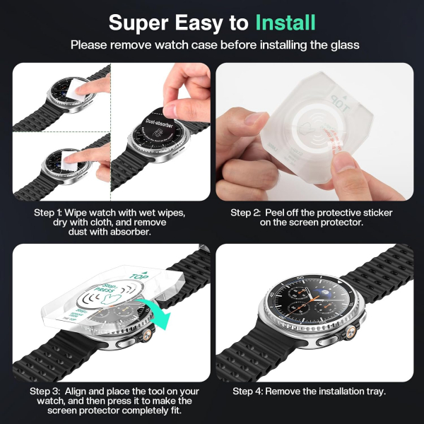 Tensea Galaxy Watch 8 46mm Ekran Koruyucu(2 Adet)
