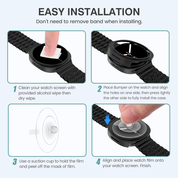 Tensea Galaxy Watch 8 44mm Bumper Klf (5 Adet)