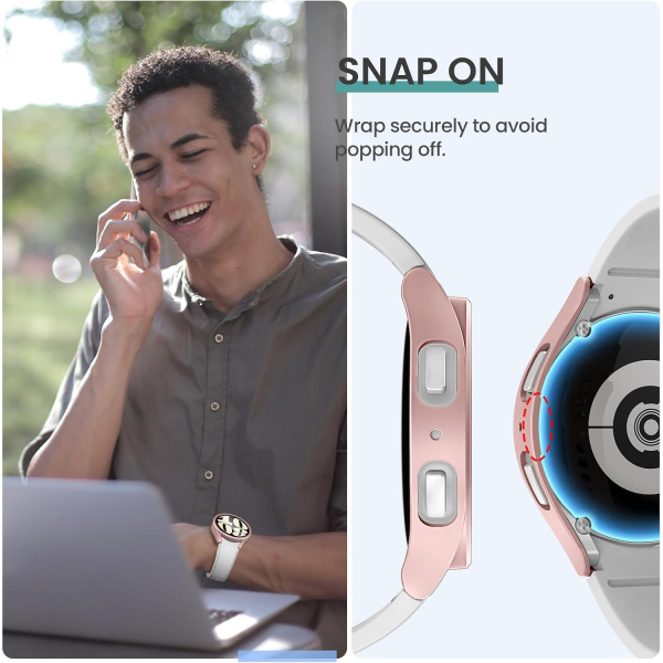 Tensea Samsung Galaxy Watch 6 40mm Bumper K�l�f-Rose Gold
