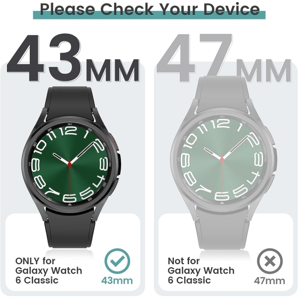 Tensea Samsung Galaxy Watch 6 Classic Ekran Koruyucu (43mm)