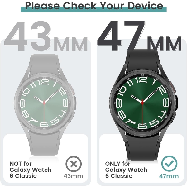 Tensea Samsung Galaxy Watch 6 Classic Ekran Koruyucu (47mm)