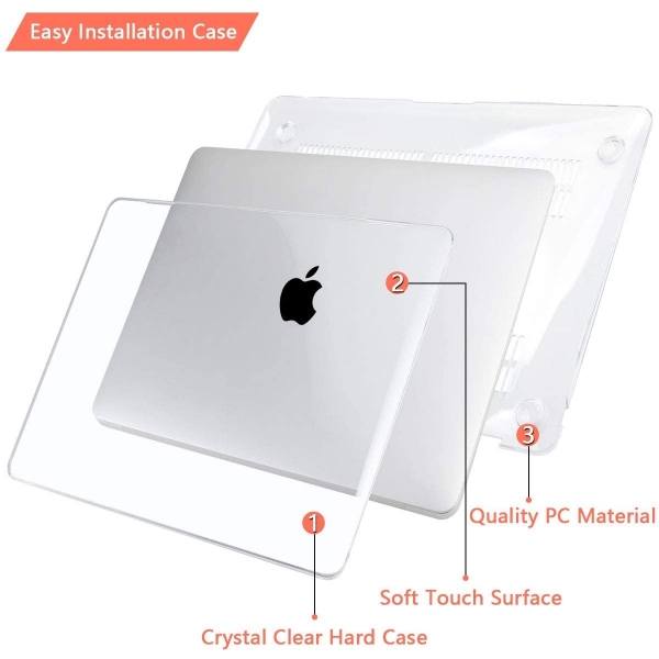 Teryeefi MacBook Pro Koruyucu Klf (14 in)(2021)-Clear