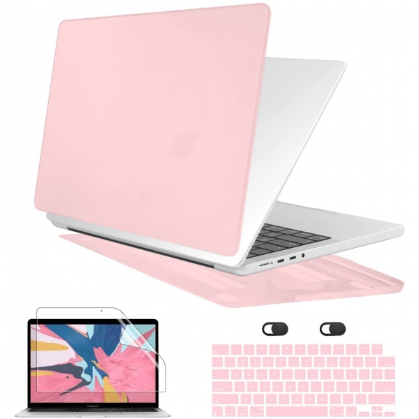 Teryeefi MacBook Pro Koruyucu Klf (14 in)(2021)-Pink