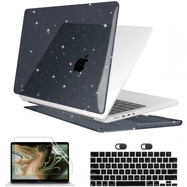 Teryeefi MacBook Pro Koruyucu Klf (14 in)(2021)-Sparkly Black