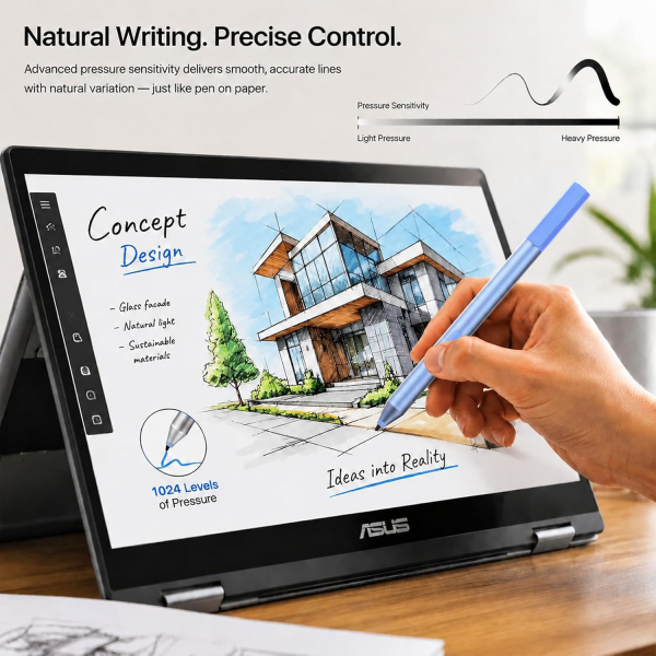 Tesha ASUS ZenBook/Vivobook/ROG Uyumlu Aktif Kalem-Blue