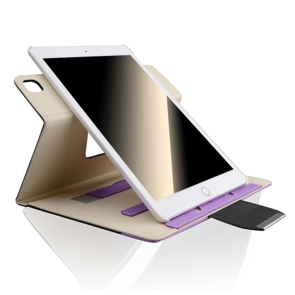 Thankscase Apple iPad Pro Stand Kapak Klf (10.5 in)-Black Purple Plus