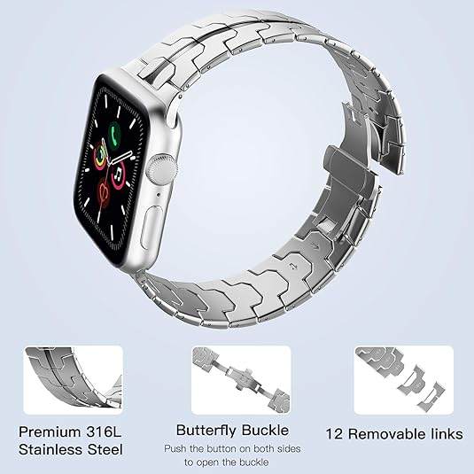 TiMOVO Apple Watch 9 elik Kay-Silver