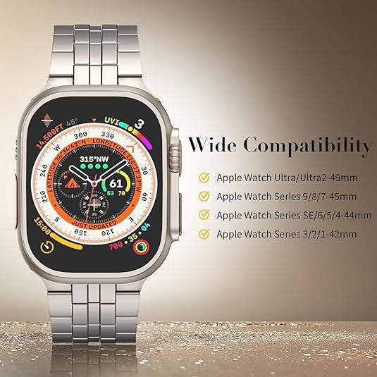 TiMOVO Apple Watch 9 elik Kay-Titanium
