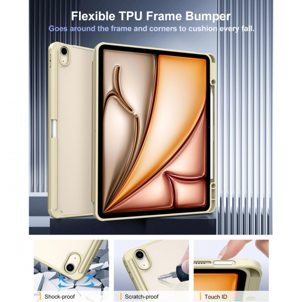 TiMOVO Apple iPad Air M2 Standl Klf (13 in)-Champagne Gold