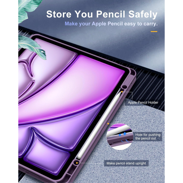 TiMOVO Apple iPad Air M2 Standl Klf (13 in)-Deep Purple