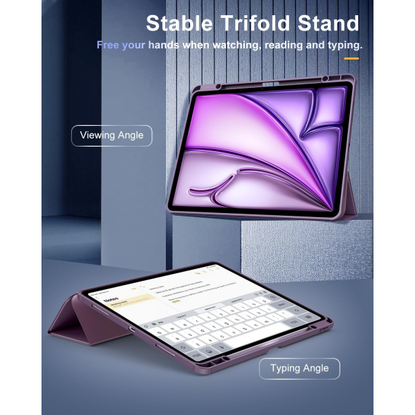 TiMOVO Apple iPad Air M2 Standl Klf (13 in)-Deep Purple