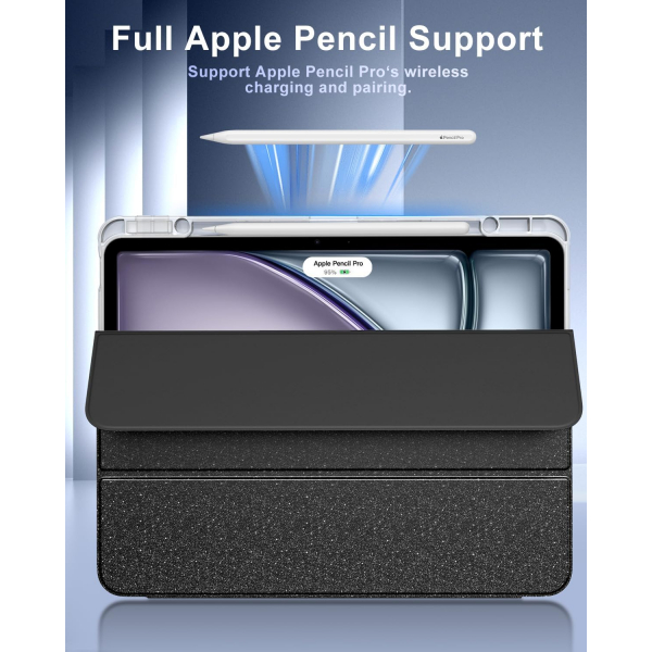 TiMOVO Apple iPad Air M2 Standl Klf (13 in)-Glitter Black