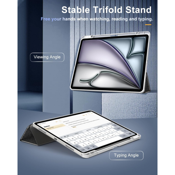 TiMOVO Apple iPad Air M2 Standl Klf (13 in)-Glitter Black