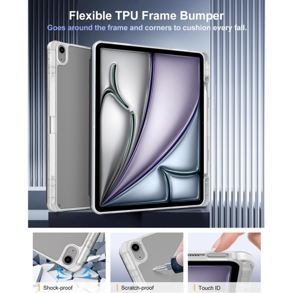 TiMOVO Apple iPad Air M2 Standl Klf (13 in)-Glitter Black