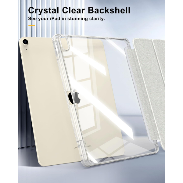 TiMOVO Apple iPad Air M2 Standl Klf (13 in)-Glitter White