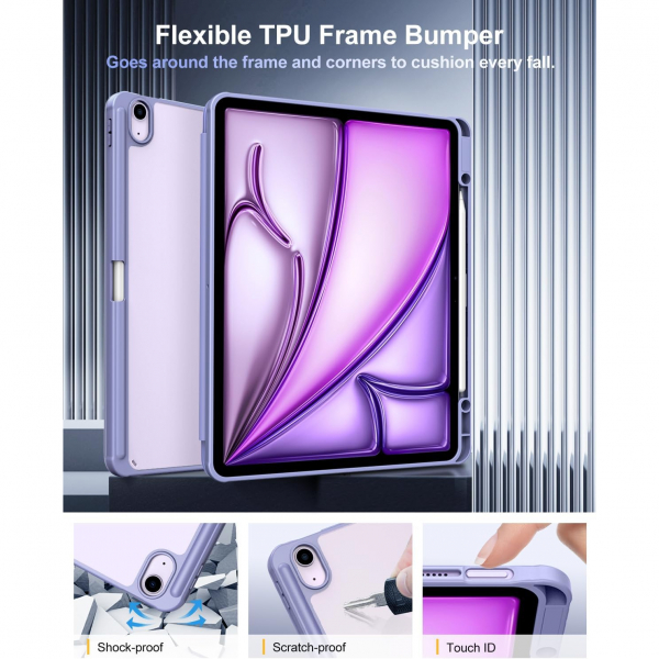 TiMOVO Apple iPad Air M2 Standl Klf (13 in)-Lavender Purple