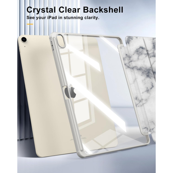 TiMOVO Apple iPad Air M2 Standl Klf (13 in)-Marble White
