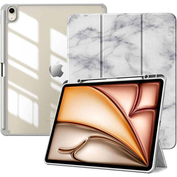 TiMOVO Apple iPad Air M2 Standl Klf (13 in)-Marble White