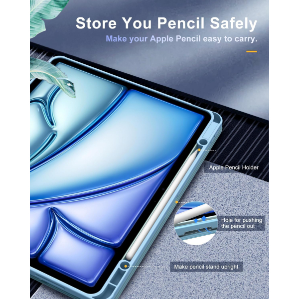 TiMOVO Apple iPad Air M2 Standl Klf (13 in)-Misty Blue