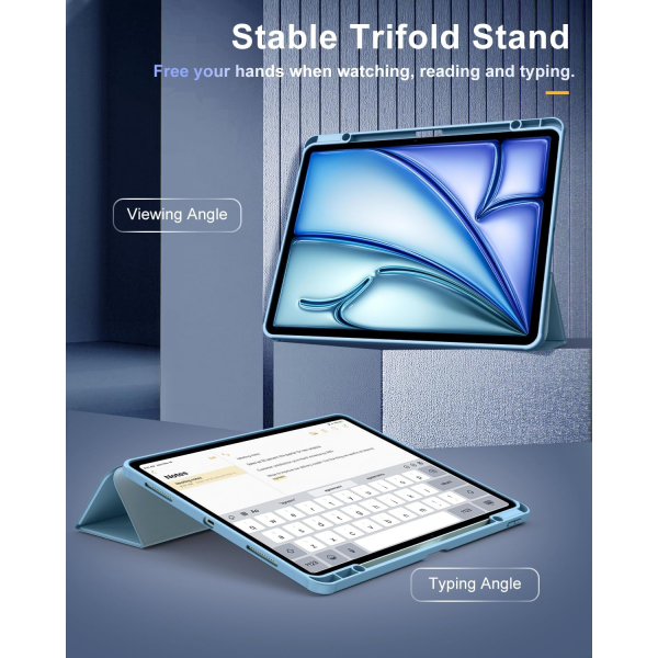 TiMOVO Apple iPad Air M2 Standl Klf (13 in)-Misty Blue