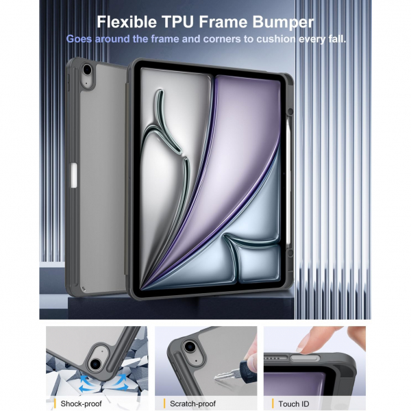 TiMOVO Apple iPad Air M2 Standl Klf (13 in)-Space Gray