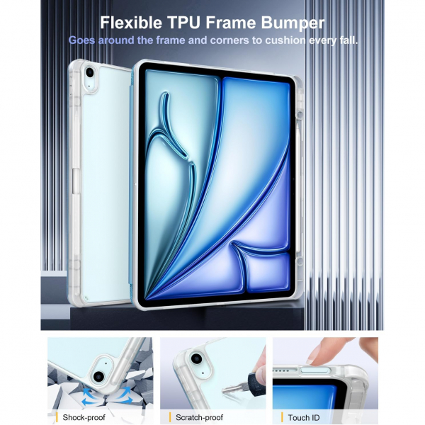 TiMOVO Apple iPad Air M2 Standl Klf (13 in)-Light Blue