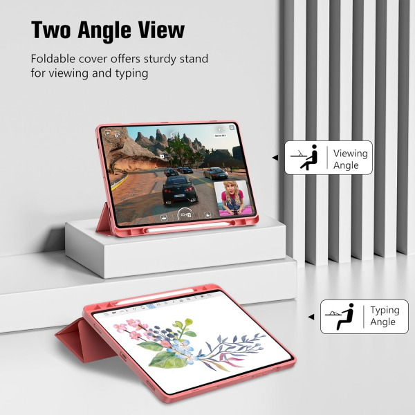 ProCase Galaxy Tab S10 Lite Standl Folio Klf-CoralRed