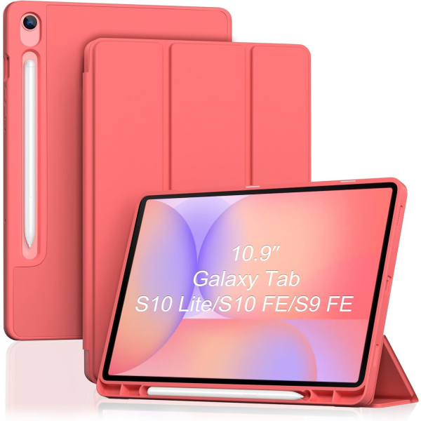 ProCase Galaxy Tab S10 Lite Standl Folio Klf-CoralRed