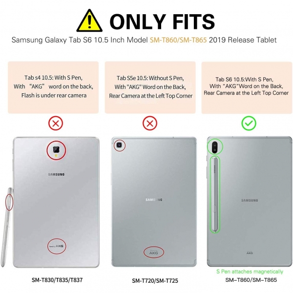 TiMOVO Galaxy Tab S6 Klf (10.5 in)-Peach Blossom